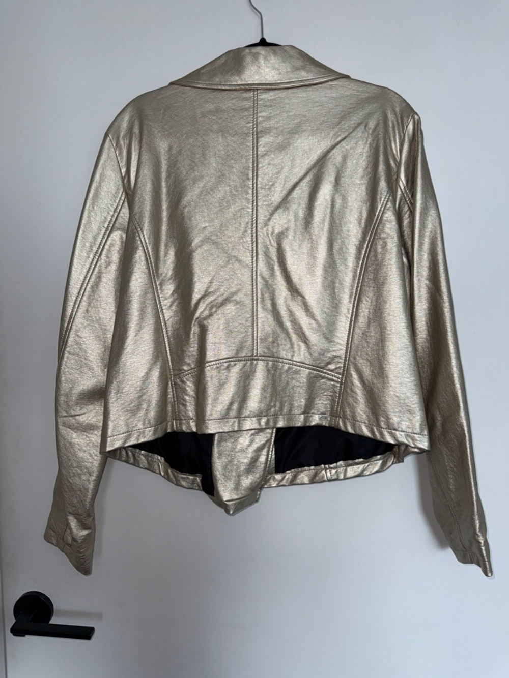 Vintage Forever 21 Plus Metallic Gold Moto Jacket - Picture 5 of 6